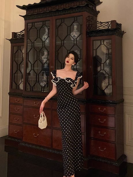 Pretty Sheath Square Neckline Black 18th Birthday Dress Long Party Birthday Outfits For Women For Women DP0183