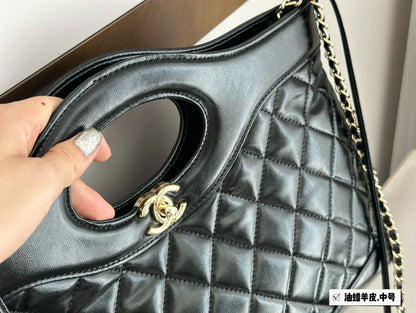 Chanel Classic 31 Black Tote Bag 36x30cm