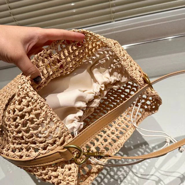 SAINT LAURENT YSL Raffia tote Bag