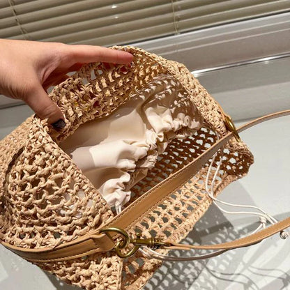 SAINT LAURENT YSL Raffia tote Bag
