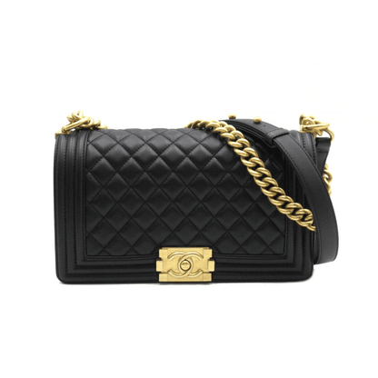 CHANEL Boy Chanel Chain Shoulder Bag A67086 Calfskin GHW leather Black