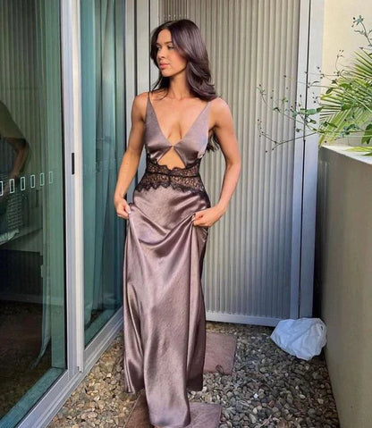 Ivory White Sexy Hollow Lace Long Elegant prom dress Evening Dress Party Dress gh3293