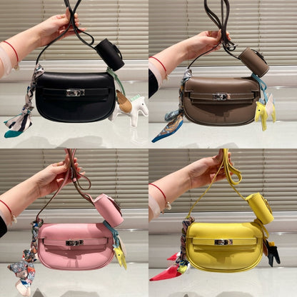 HERMES KELLY MOOVE SWIFT GOLD HARDWARE ETOUPE 17CM