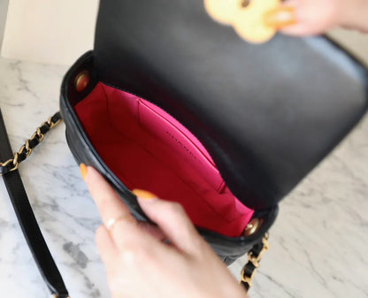 CHANEL  Heart Casual Style Flap Bag Lambskin Chain Plain Leather Party Style