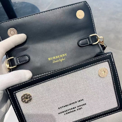 Bb Black And White Color Small Square Bag