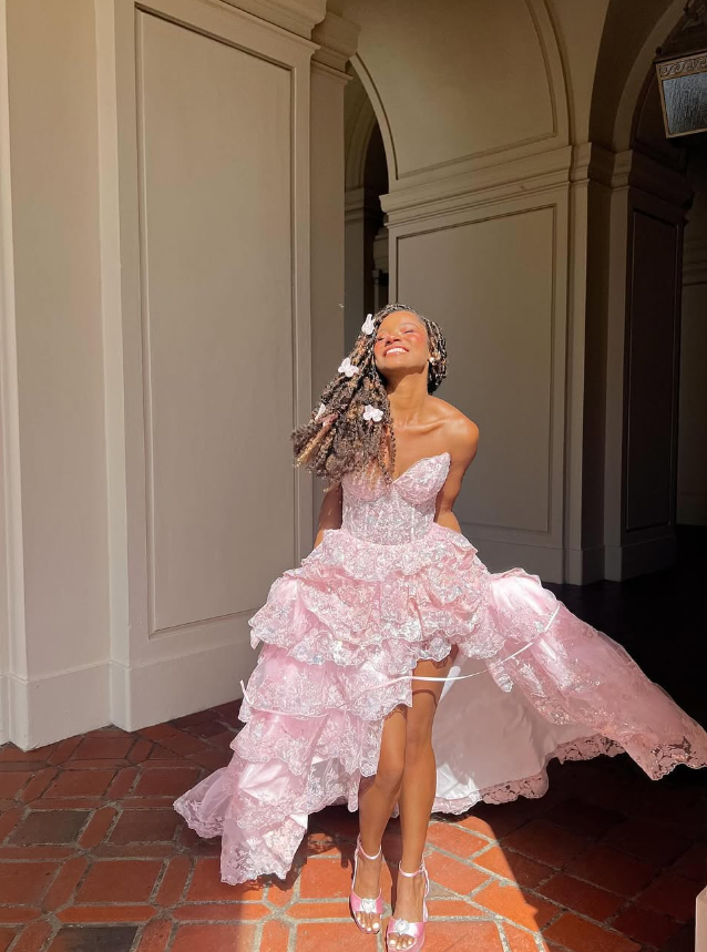 Princess A Line Sweetheart Neck Corset Appliques Pink Tulle Prom Dress Evening Dress SH2177