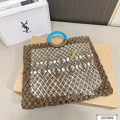 SAINT LAURENT YSL Woven Tote Bag 43x35cm