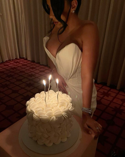 Elegant V Neck Chiffon Pleated Short Birthday Outfits White Formal Graduation Homecoming Dress S719