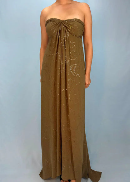 Matcha Green Sweet Exquisite Beading Long Chiffon Elegant Floor Length Ball Gown Evening Gown Party Dress Prom Dress gh3771