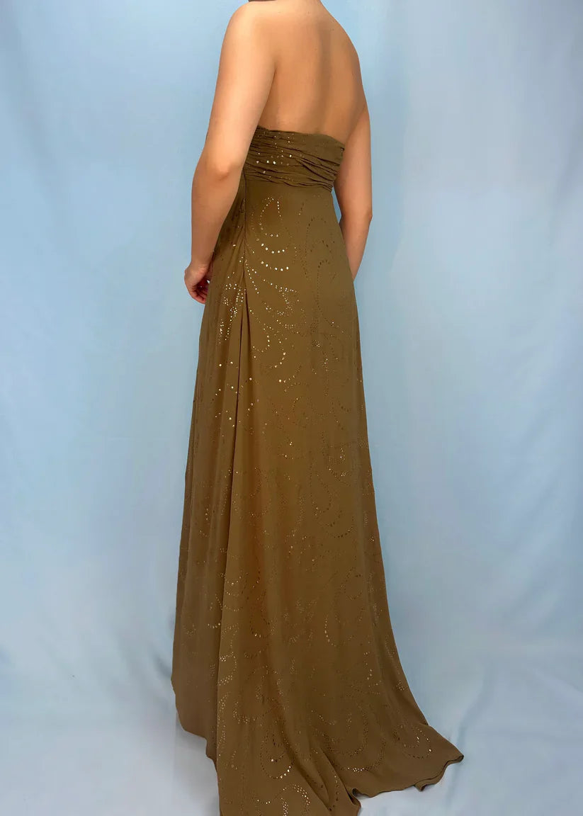 Matcha Green Sweet Exquisite Beading Long Chiffon Elegant Floor Length Ball Gown Evening Gown Party Dress Prom Dress gh3771