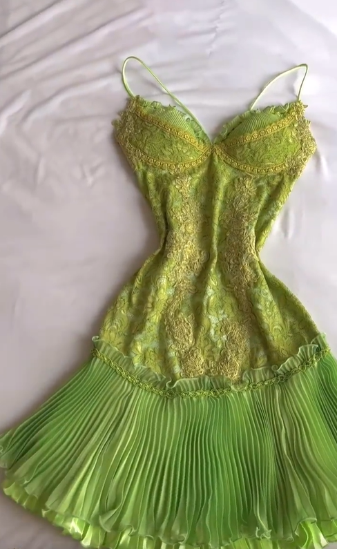 Barbie Raquel A Line Spaghetti Straps Green Lace Short Outfit Homecoming Dress SH1808