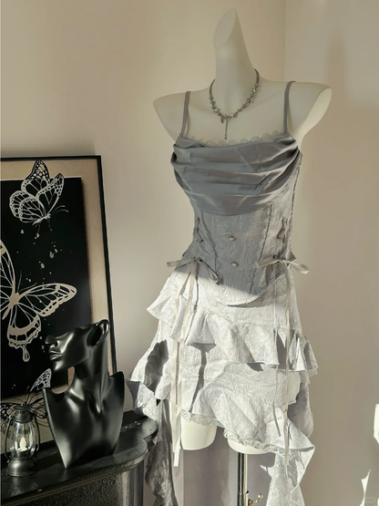 Elegant Spaghetti Straps Ruffles Short 8th Grade Homecoming Dress Short Party Dress S632