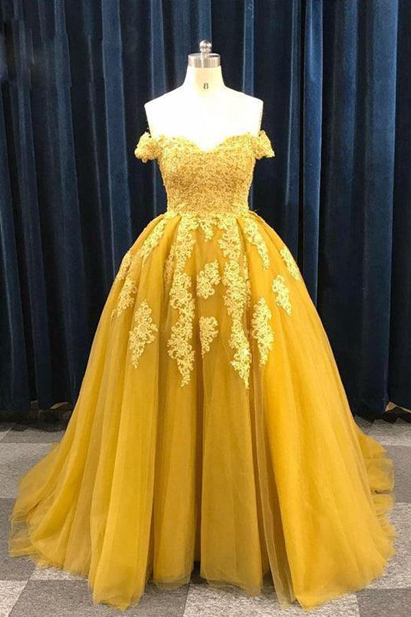 Ball Gown Sweetheart Cap Sleeve Lace Appliques Prom Dress PSK054