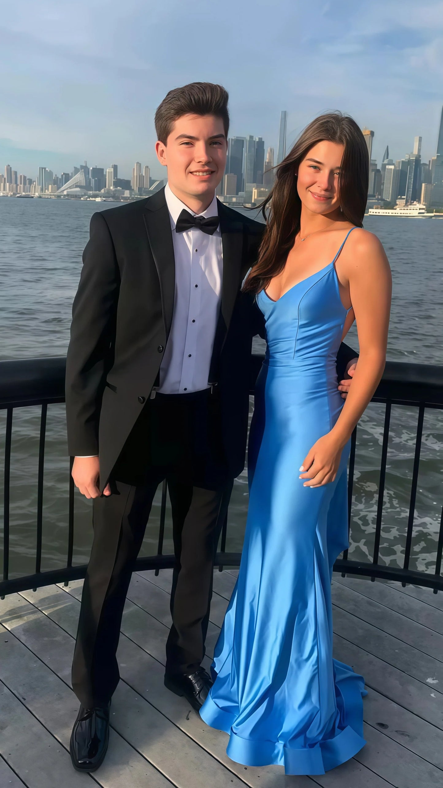 Blue Prom Dress, Mermaid Prom Dresses, Open Back Evening Dress