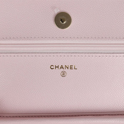 Chanel Classic Wallet on Chain WOC Light Pink Caviar Gold Hardware