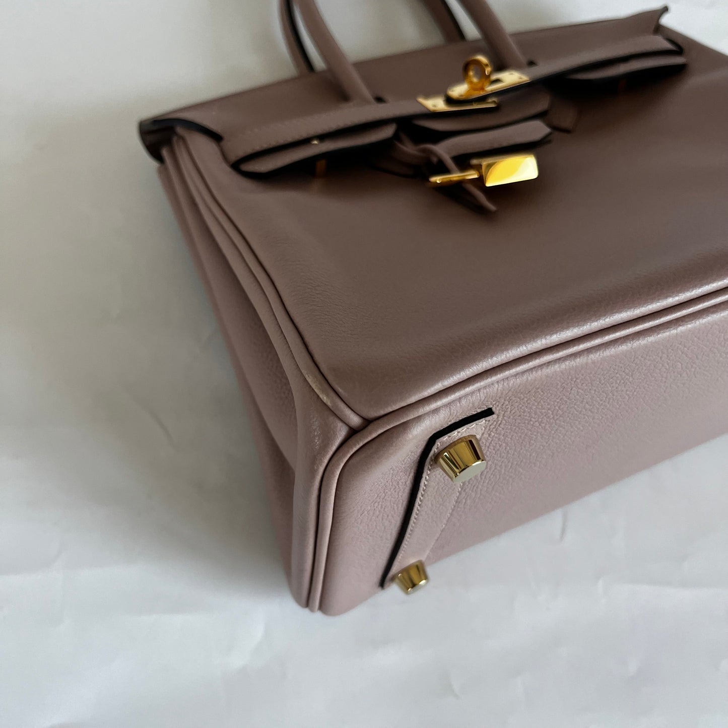 Hermès Glycine Evercolor Leather Gold Hardware Birkin 25 Bag