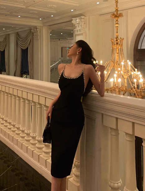 Sexy Sheath Spaghetti Straps Black 21st Birthday Dress Party Gown Birthday Outfits Birthday Dress Ideas For Women DP2318