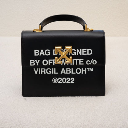 Off-White Printed Jitney Top-Handle Bag