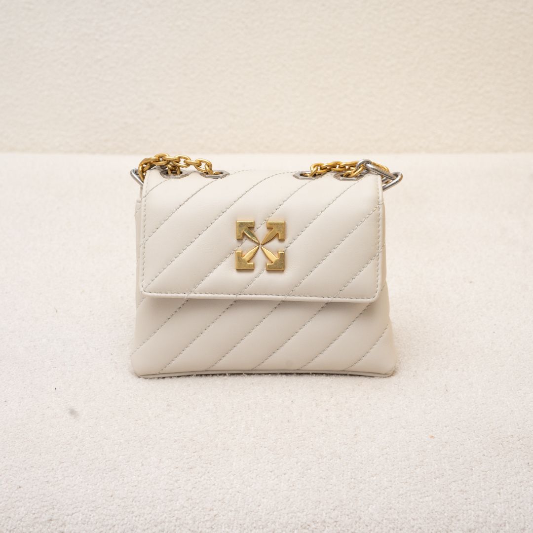 Off-White Leather Jackhammer 19 Shoulder Bag