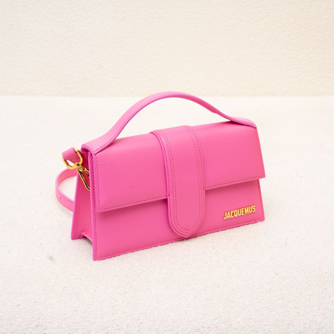 Jacquemus Le Bambino pink leather shoulder bag