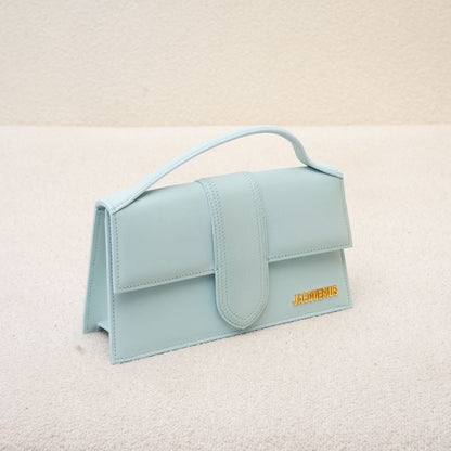 Jacquemus Le Bambino light blue leather shoulder bag