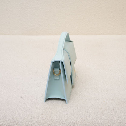 Jacquemus Le Bambino light blue leather shoulder bag