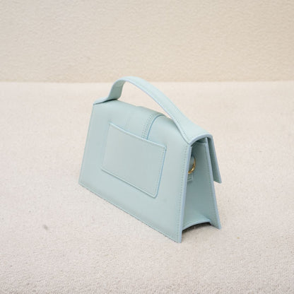 Jacquemus Le Bambino light blue leather shoulder bag
