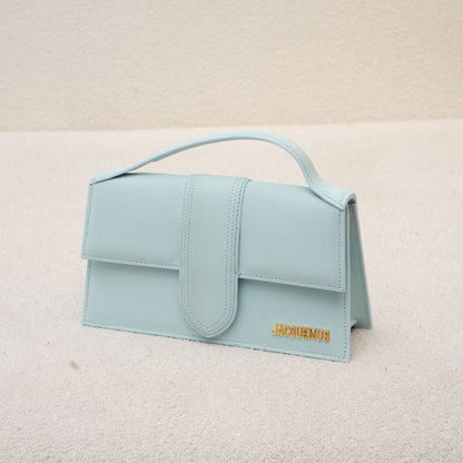 Jacquemus Le Bambino light blue leather shoulder bag