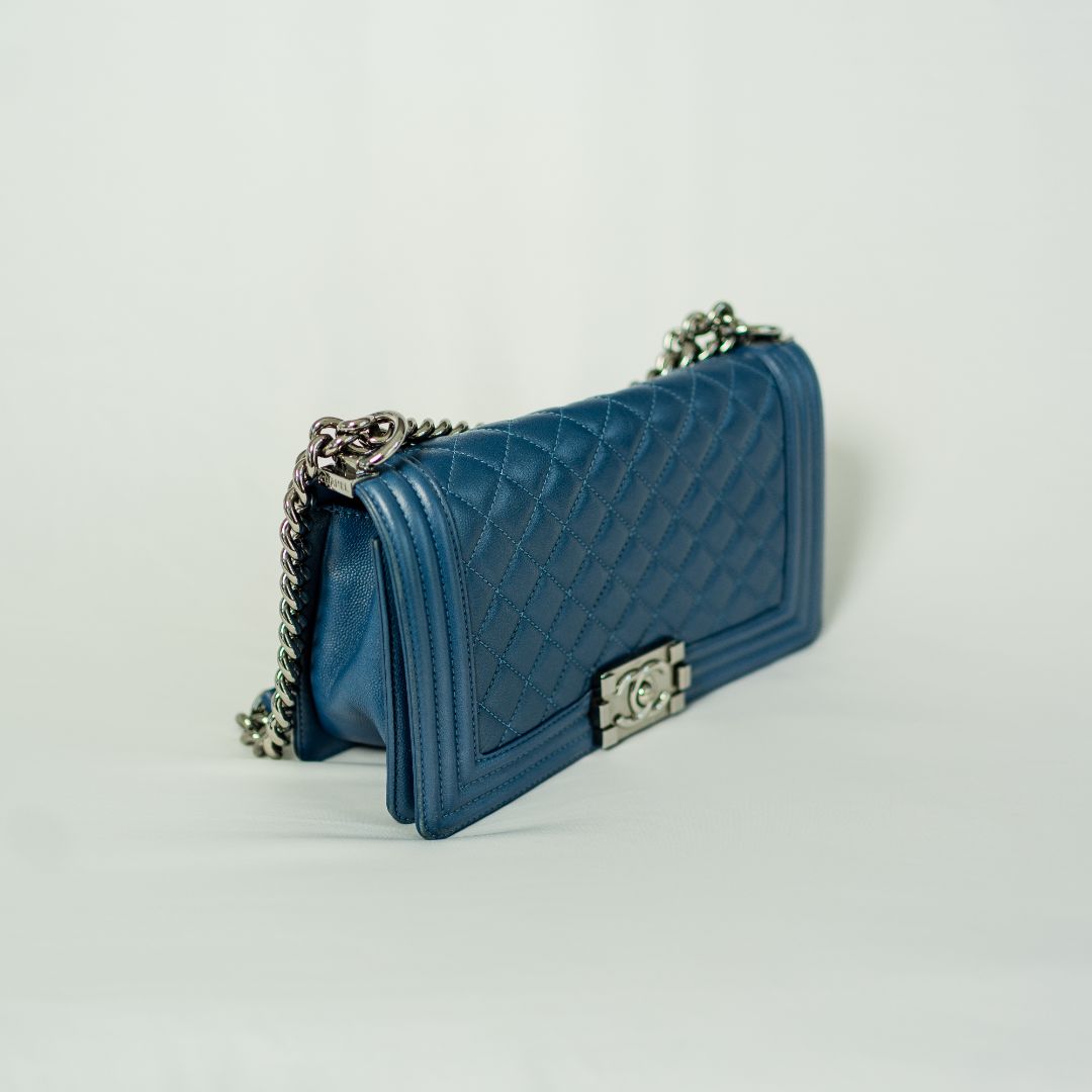 Chanel Le Boy Blue Medium Bag