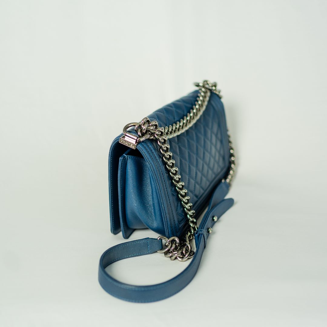 Chanel Le Boy Blue Medium Bag