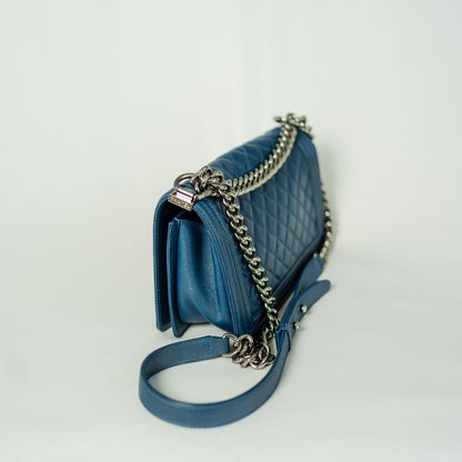 Chanel Le Boy Blue Medium Bag