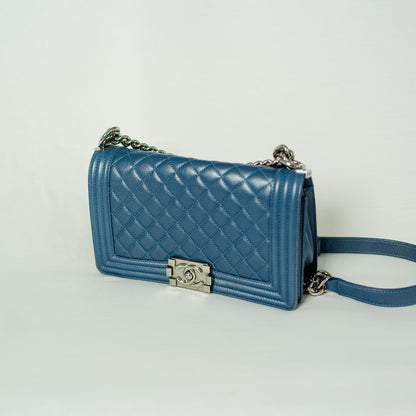 Chanel Le Boy Blue Medium Bag