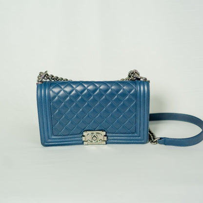 Chanel Le Boy Blue Medium Bag