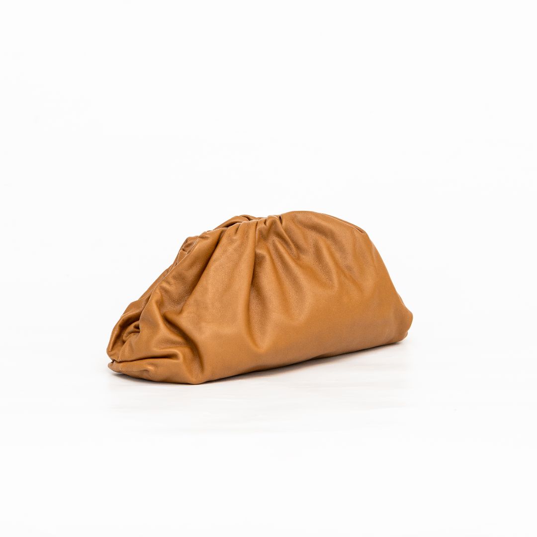 Bottega Veneta Tan Leather The Pouch Clutch