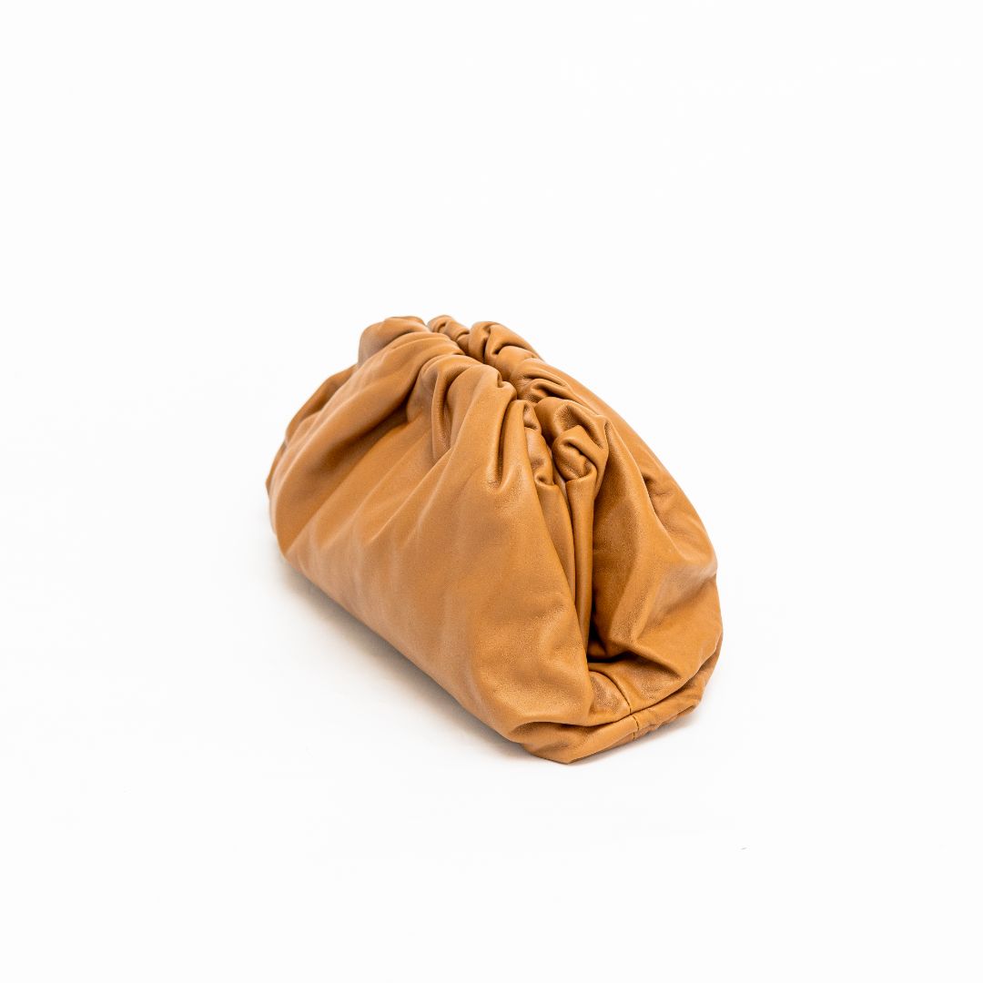 Bottega Veneta Tan Leather The Pouch Clutch