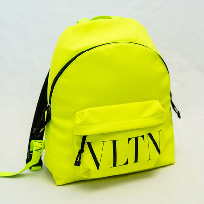 Valentino Garavani VLTN backpack neon yellow and black