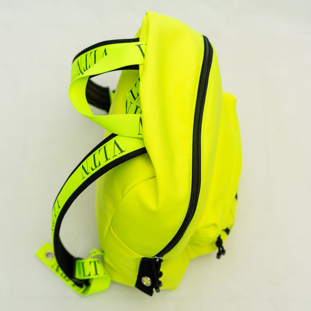Valentino Garavani VLTN backpack neon yellow and black