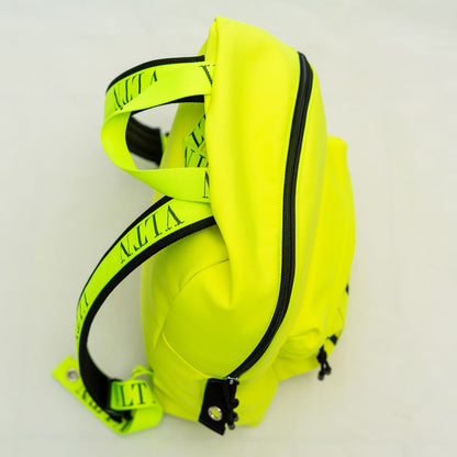 Valentino Garavani VLTN backpack neon yellow and black