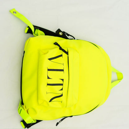 Valentino Garavani VLTN backpack neon yellow and black