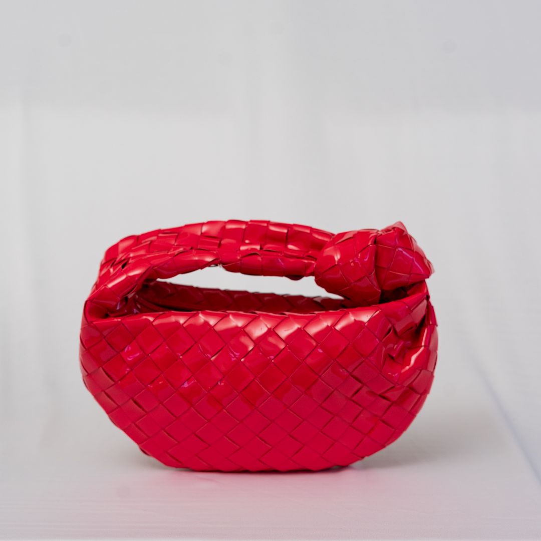 Bottega Veneta Mini Patent Intrecciato Jodie Handbag