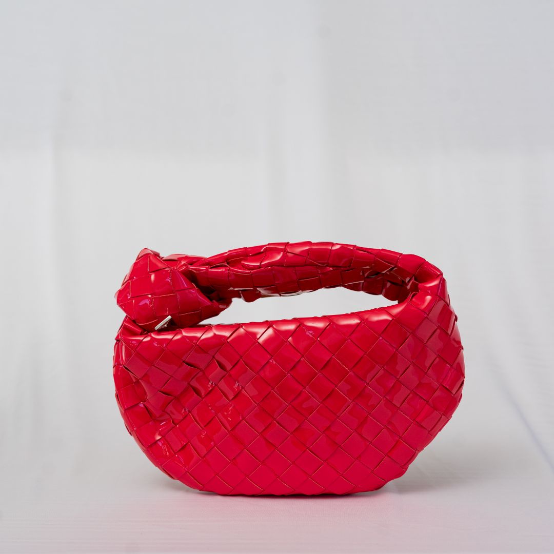 Bottega Veneta Mini Patent Intrecciato Jodie Handbag