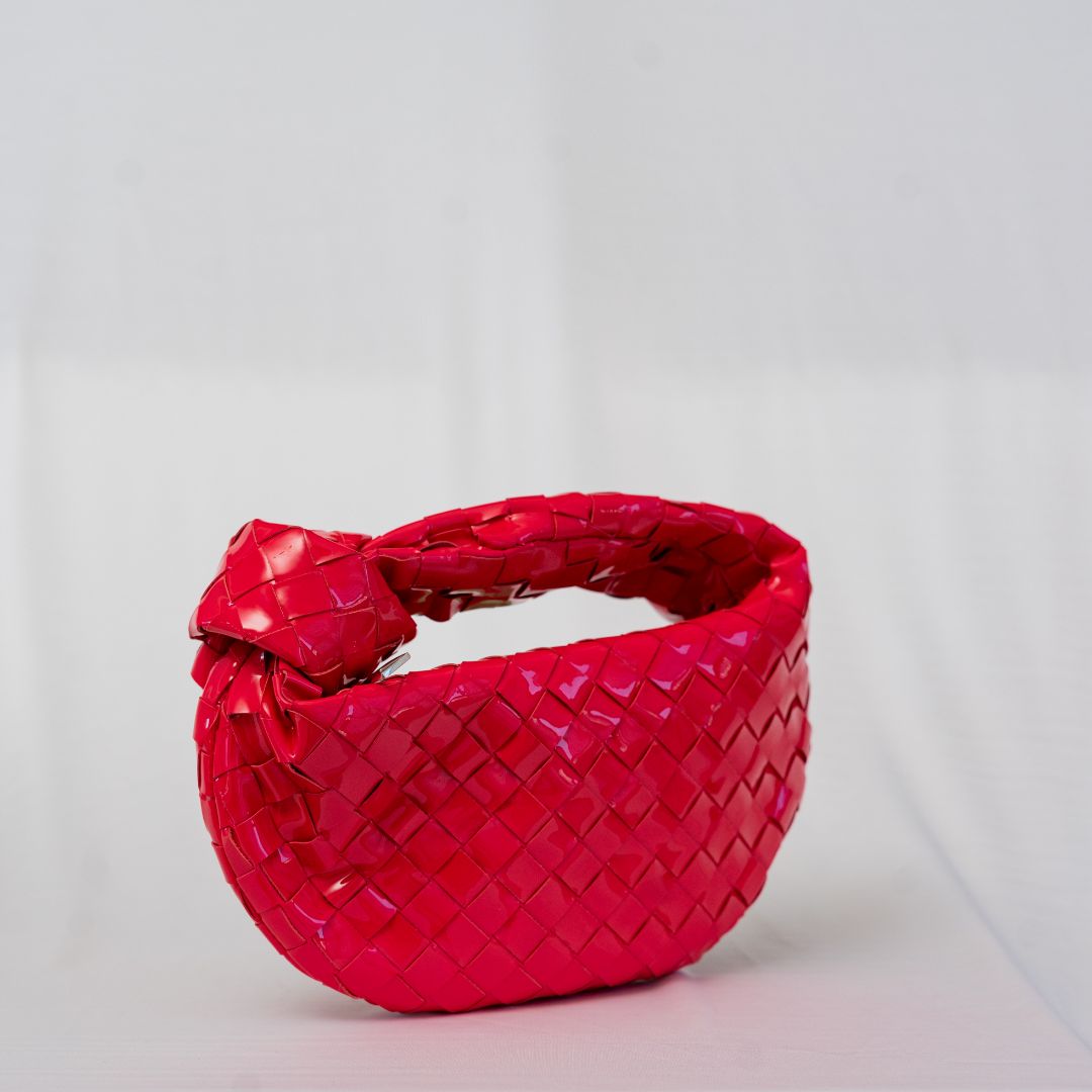 Bottega Veneta Mini Patent Intrecciato Jodie Handbag