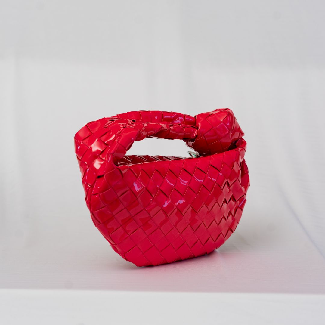 Bottega Veneta Mini Patent Intrecciato Jodie Handbag