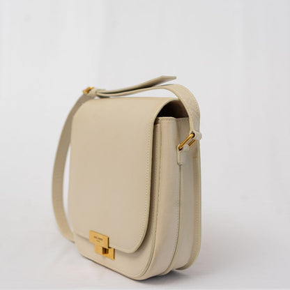 Saint Laurent Cream Betty Medium Leather Shoulder Bag