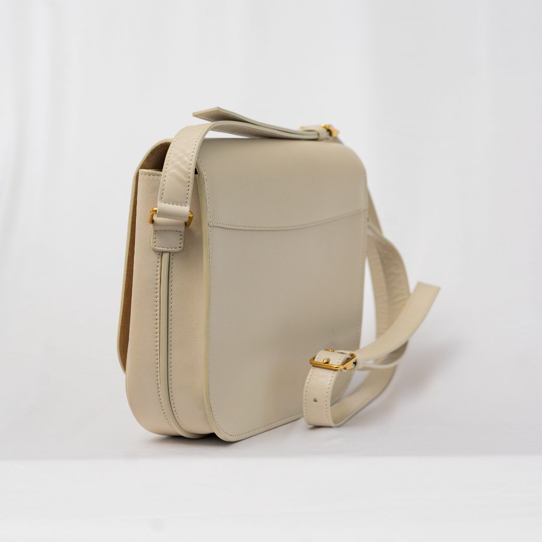 Saint Laurent Cream Betty Medium Leather Shoulder Bag