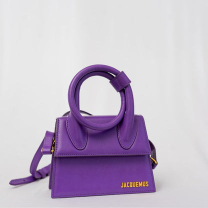 Jacquemus Le Chiquito Noeud Purple Bag