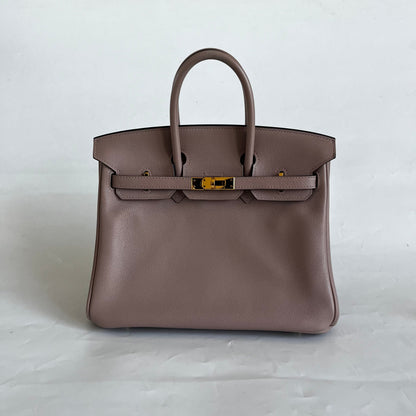 Hermès Glycine Evercolor Leather Gold Hardware Birkin 25 Bag
