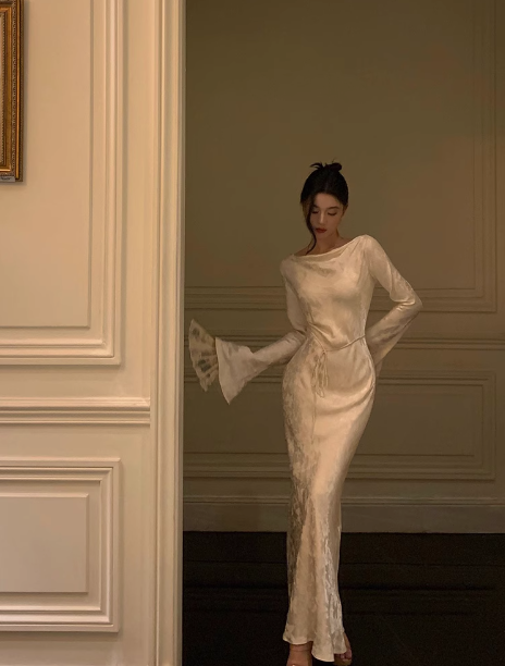 Sexy Sheath Long Sleeves Autumn 21st Birthday Dress Party Gown Birthday Outfits Birthday Dress Ideas For Women DP1901