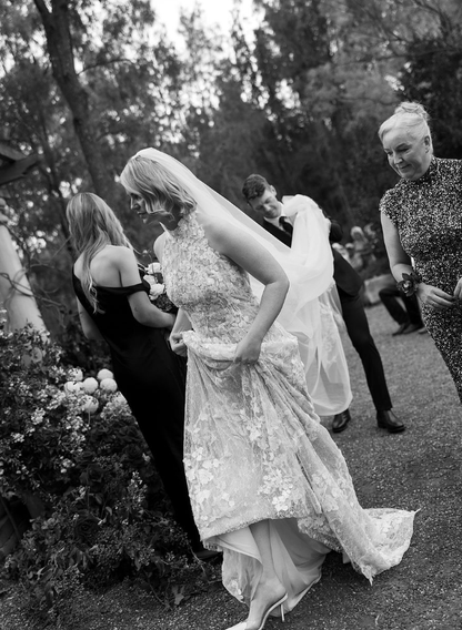 Charming A Line Halter Lace Long Sweep Open Back Wedding Dress with Bow SH2168