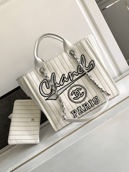 CHANEL Doville Tote And Shoulder Bag